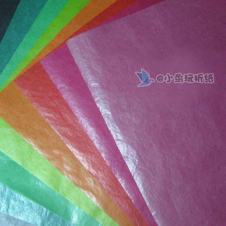超薄彩色半透明油纸蜡纸高级折纸艺术创作30cm24cm折纸