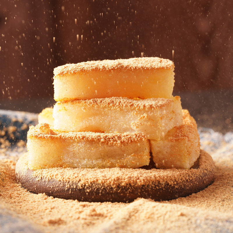 糯米糍粑手工手工制制作云南文山特产农家打滚年糕