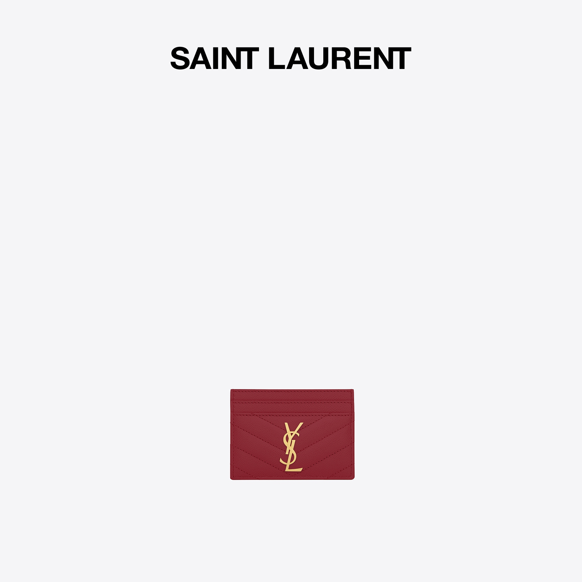 YSL/圣罗兰 女士MONOGRAMME绗缝粒面压印皮革卡包