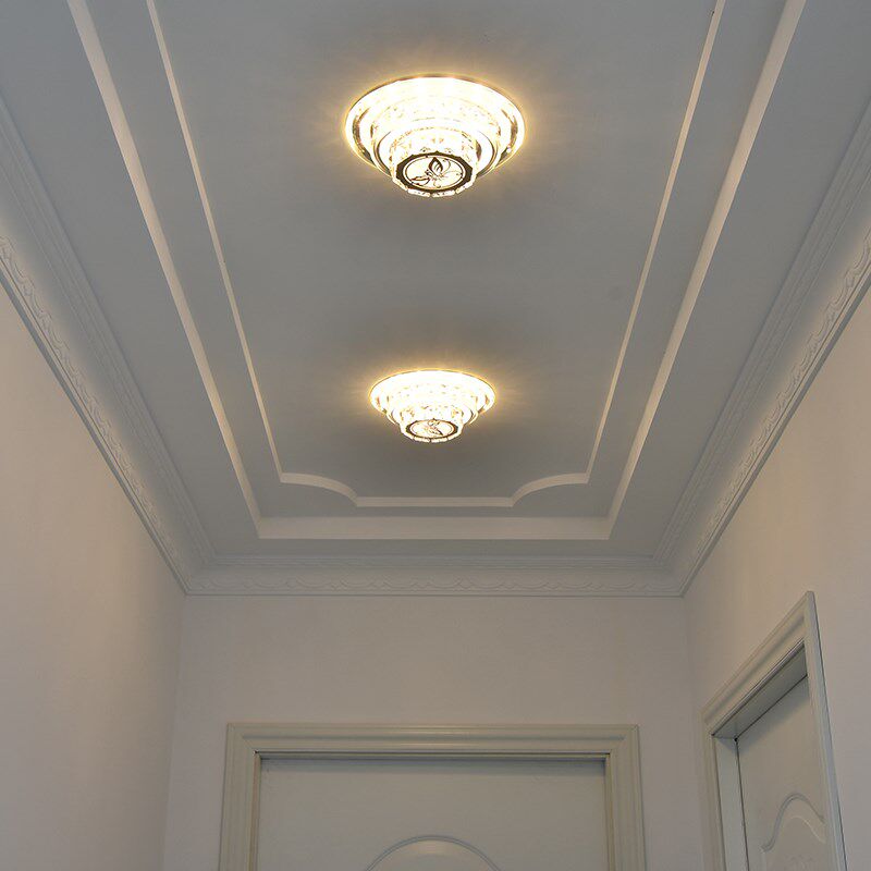 2021天花玄关进门入户筒灯水晶射灯led通道射灯