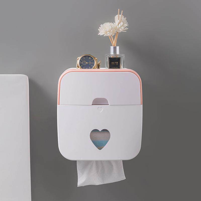 新生间纸巾盒厕所家用卷纸洗手y间马桶免打孔创意抽纸卫生纸置物
