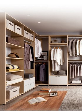 特大开放c式组合走入式敞开式衣柜