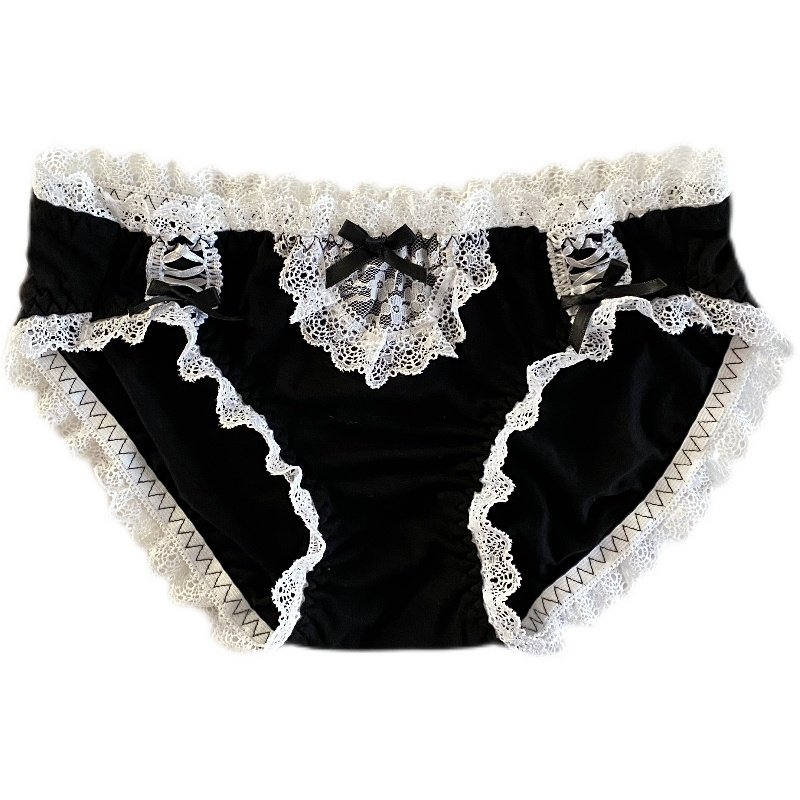三角裤jk少女萝莉软萌性感黑色白蕾丝蕾丝花边女三角裤