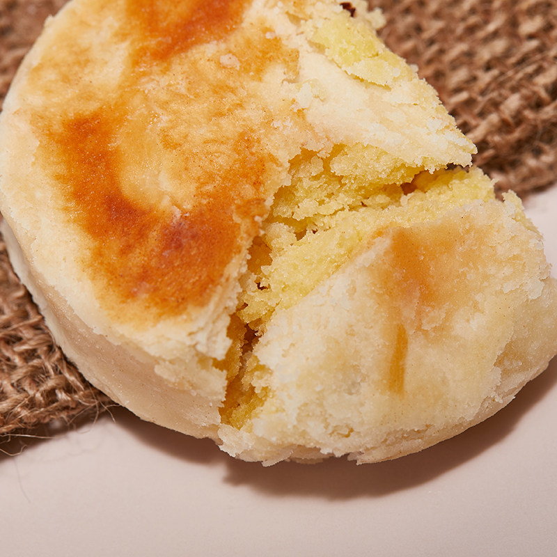 广东潮汕特产绿豆豆饼传统老式手工薄皮小吃传统中式糕点