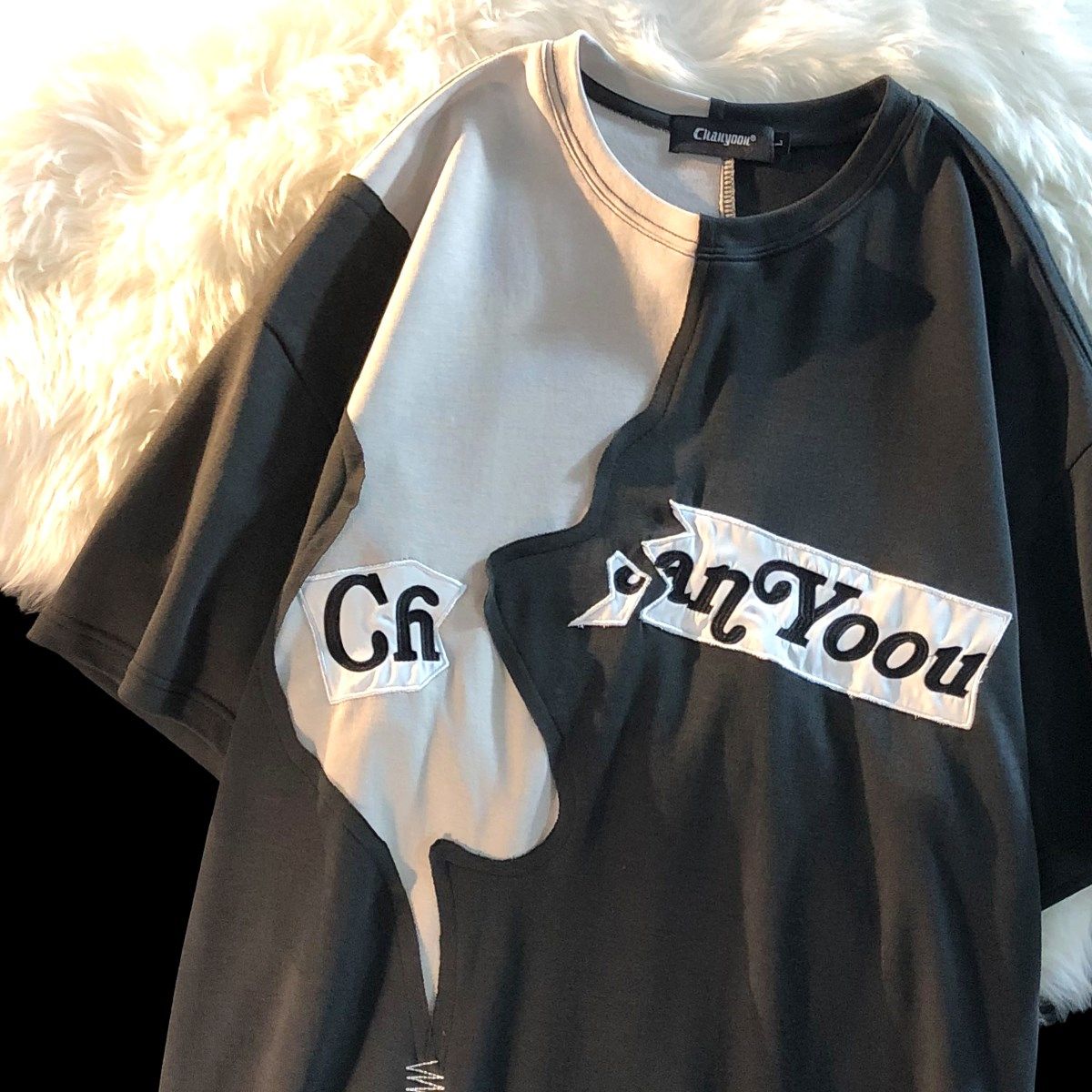 rayofhope2022夏季潮牌美式复古解构分割cosplay男装