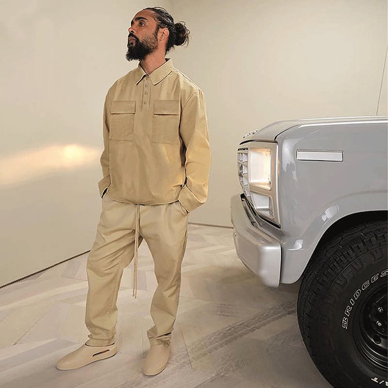 fearofgod第七七季主线帆布衬衫fog砂洗衬衫