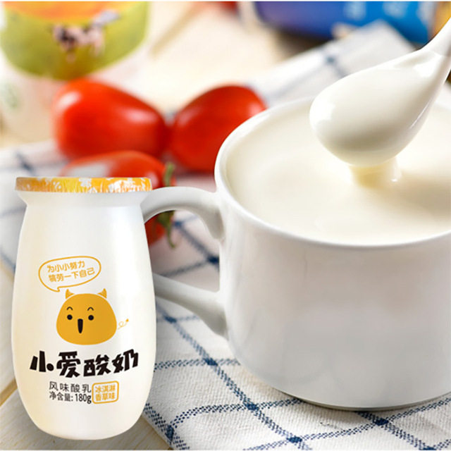 皇氏小爱酸奶180g12瓶装原味冰淇淋青柠低温酸乳低温奶