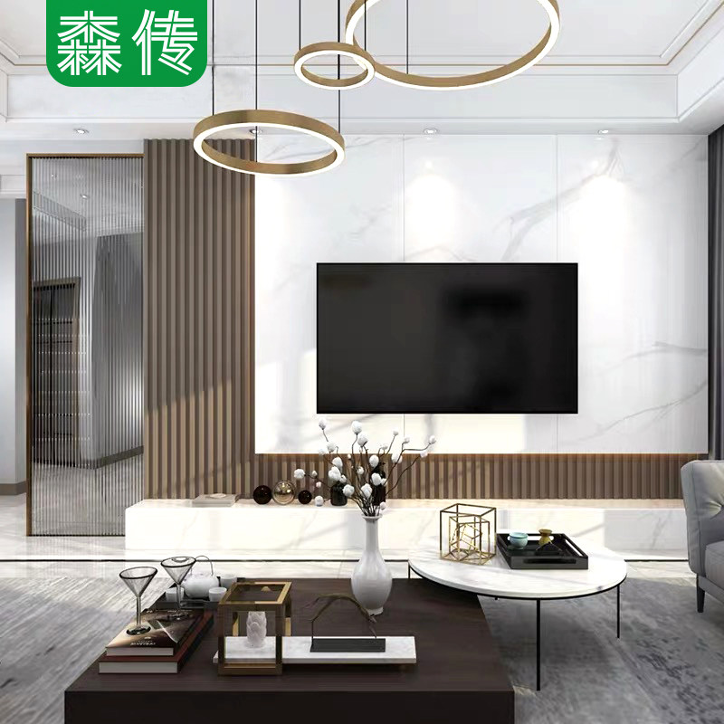 格栅实木电视背景墙木隔栅板凹凸长城板木格同色木格栅