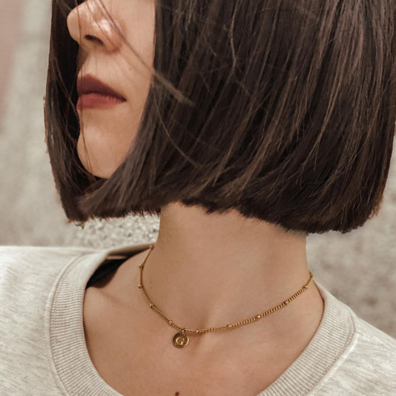 marcmirren嵌珠项链欧美个性简约时尚复古古风项链