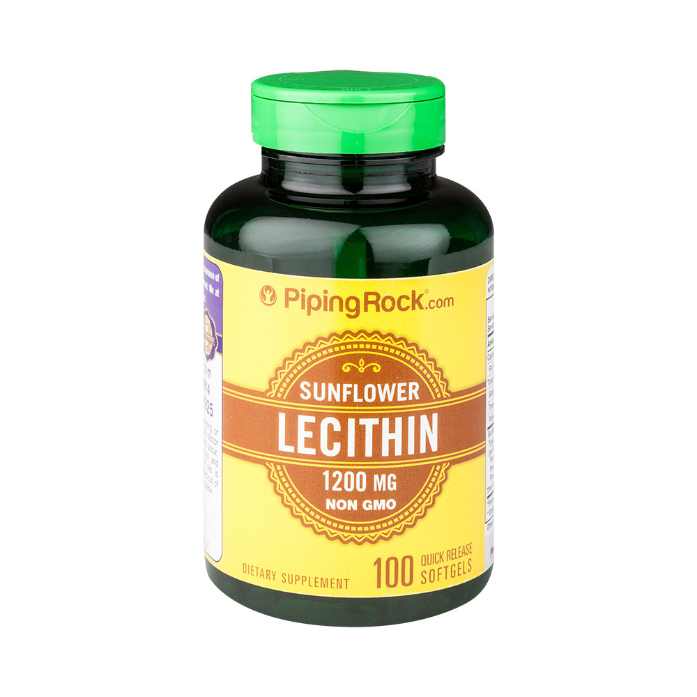 3瓶装pipingrock葵花籽卵磷脂胶囊100粒高活性活性易吸收吸收卵磷脂