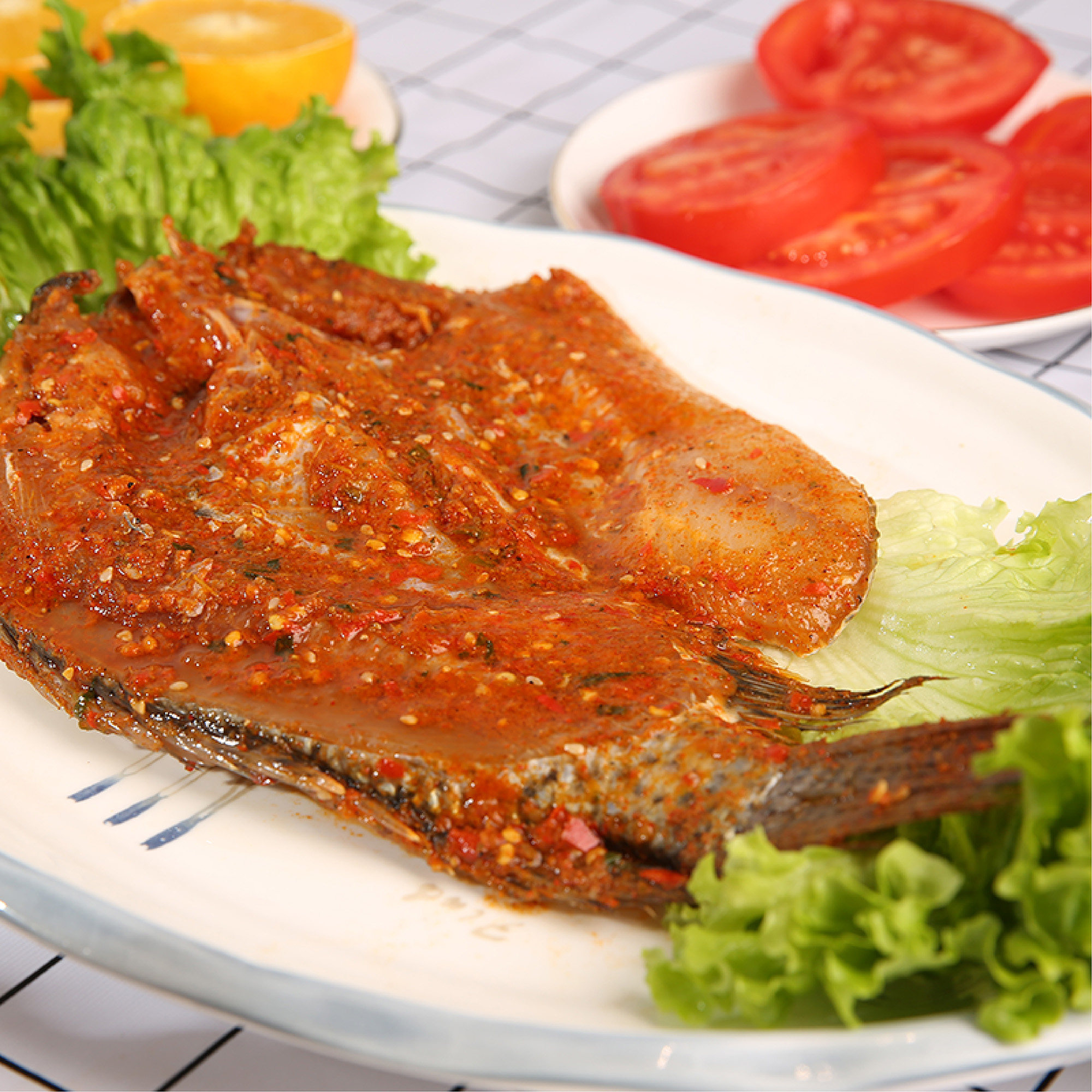 傣味烤鱼云南户外烧烤罗非鱼腌制快手半成品海鲜半成品水产