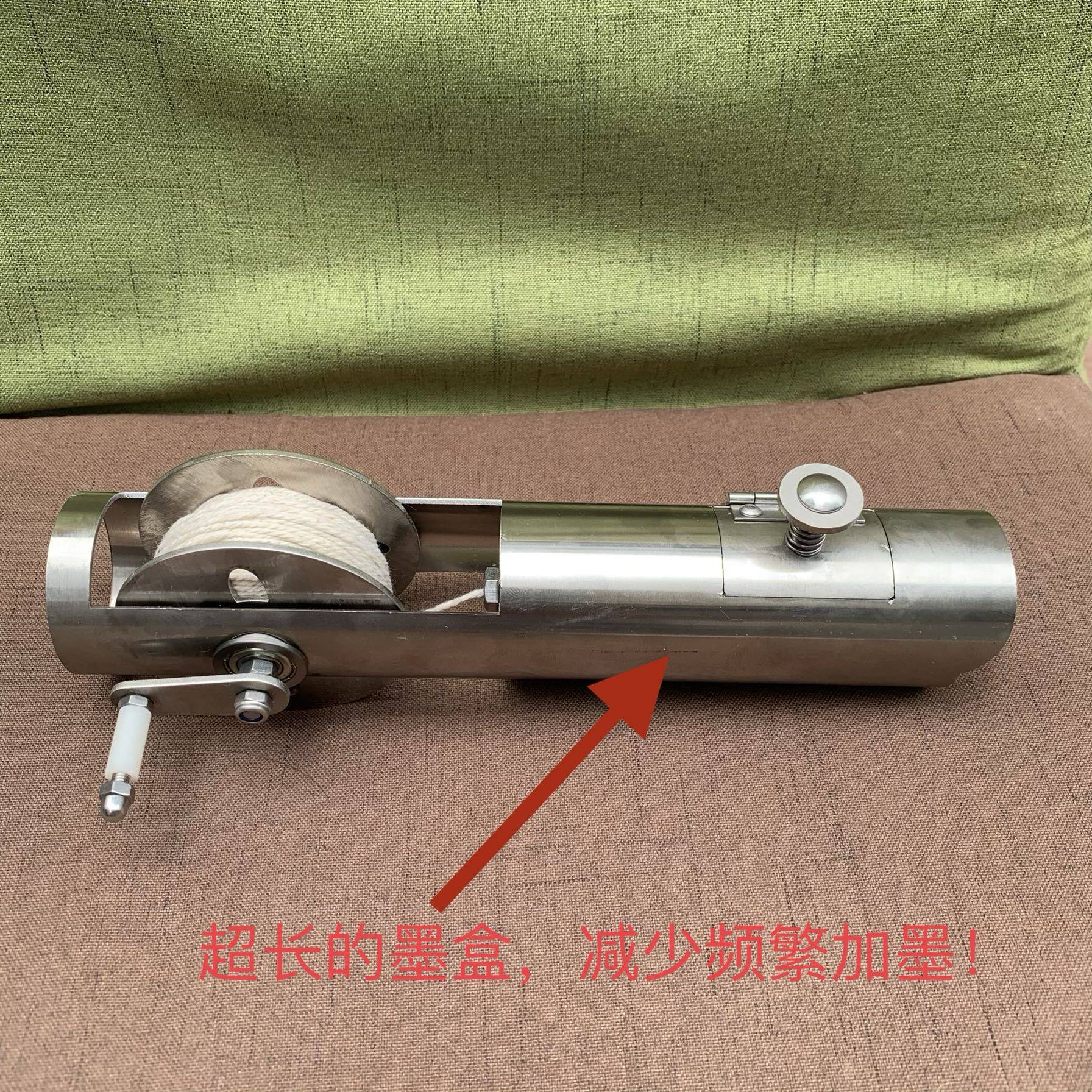 木工老式墨斗工地放线专用弹线神器不锈钢自动墨斗