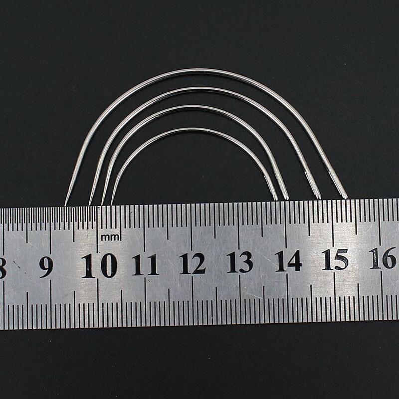家用半圆弯针手工diy弧形针手大眼大号小号针