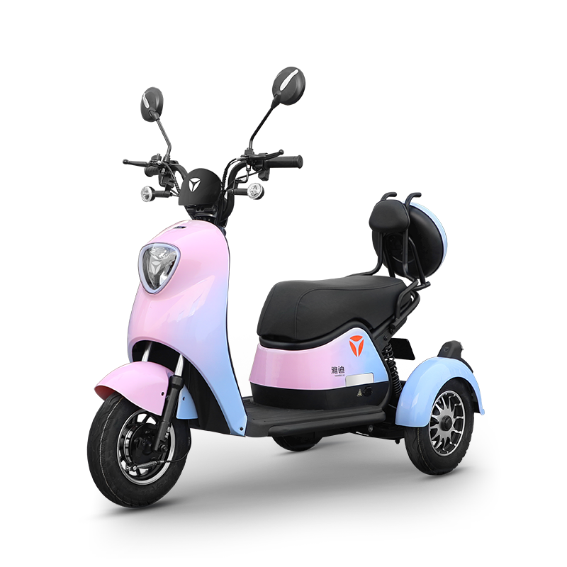 雅迪电动三轮车小型老人电瓶车拉货家用接送孩子电动三轮车