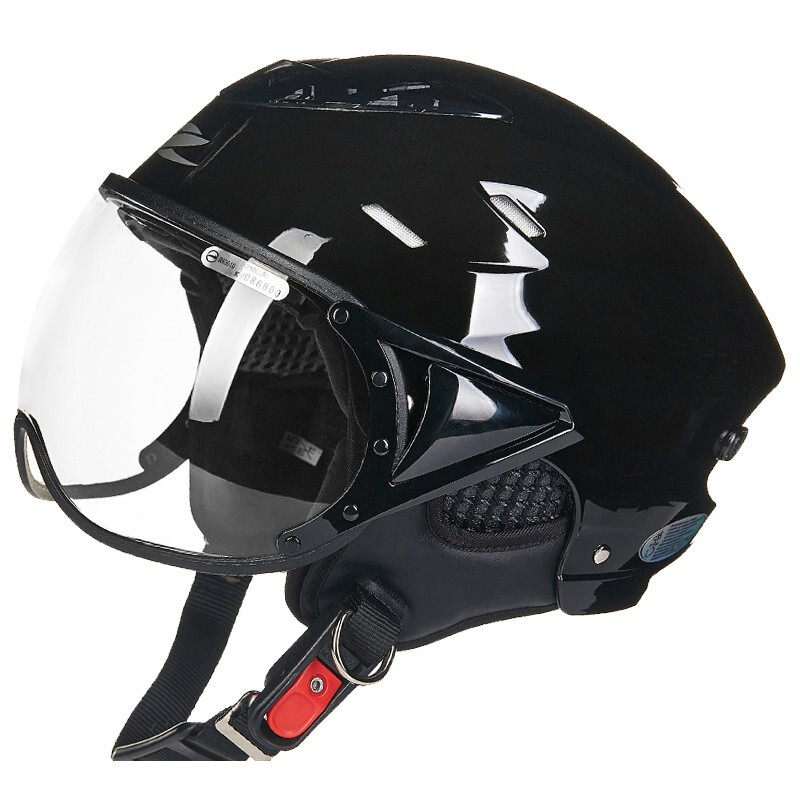 进口zeus瑞狮头盔男女女士夏季电动摩托车半盔摩托车头盔