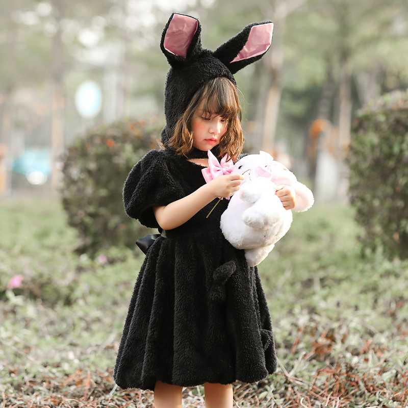 圣诞节儿童服装女童cosplay动物小兔子角色装扮幼儿园宝宝儿童演出服