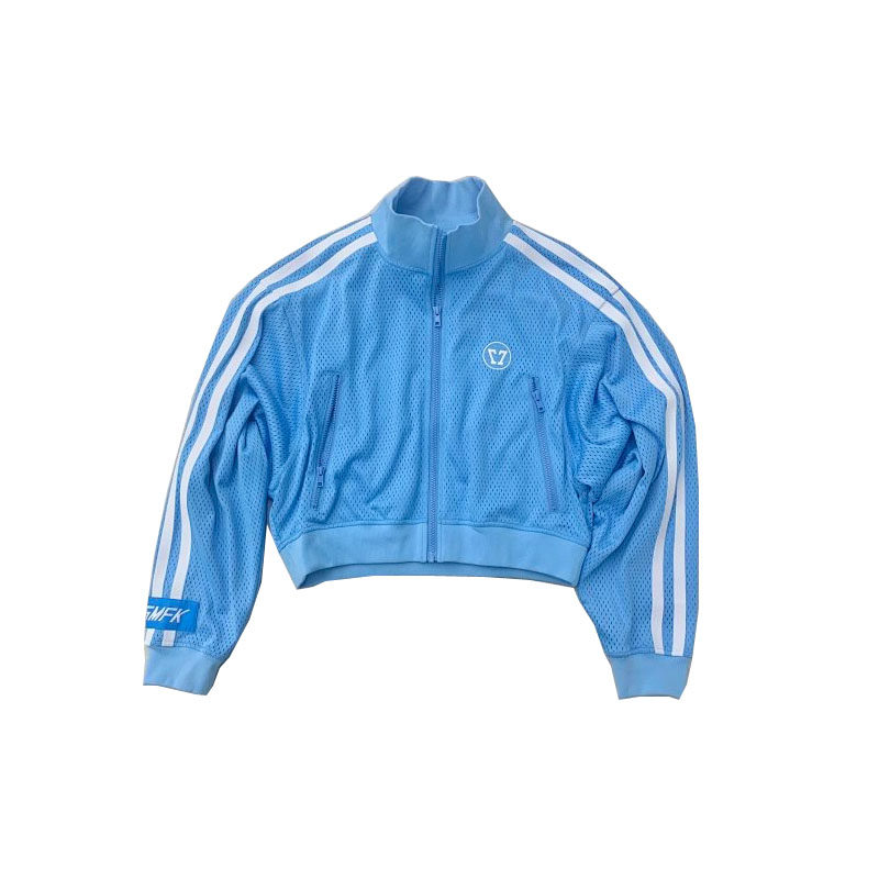 潮牌smfk幻影蓝色网眼运动套装春夏新款透气时尚套装