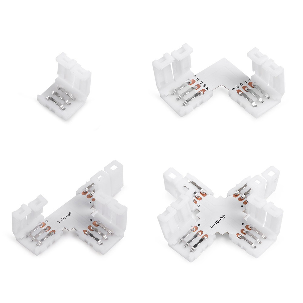 转角免焊led灯带卡扣连接器12v贴片rgb灯条led单灯