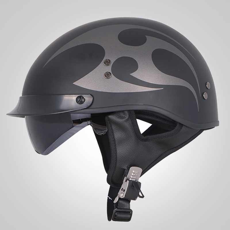 正品vecchio瓢盔复古半盔机车哈雷头盔电动车半覆摩托车头盔