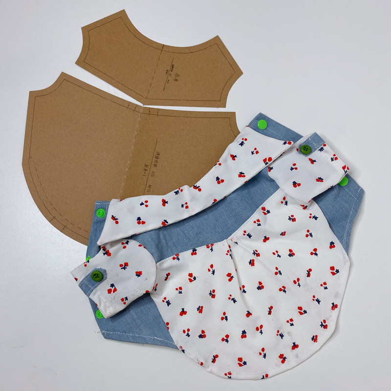 宠物衬衫纸样纸板手工制作图图纸缝纫样版狗狗宠物服装
