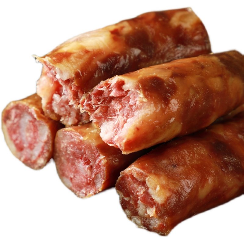 安徽特产咸味香肠农家自制土猪手工diy日晒香肠