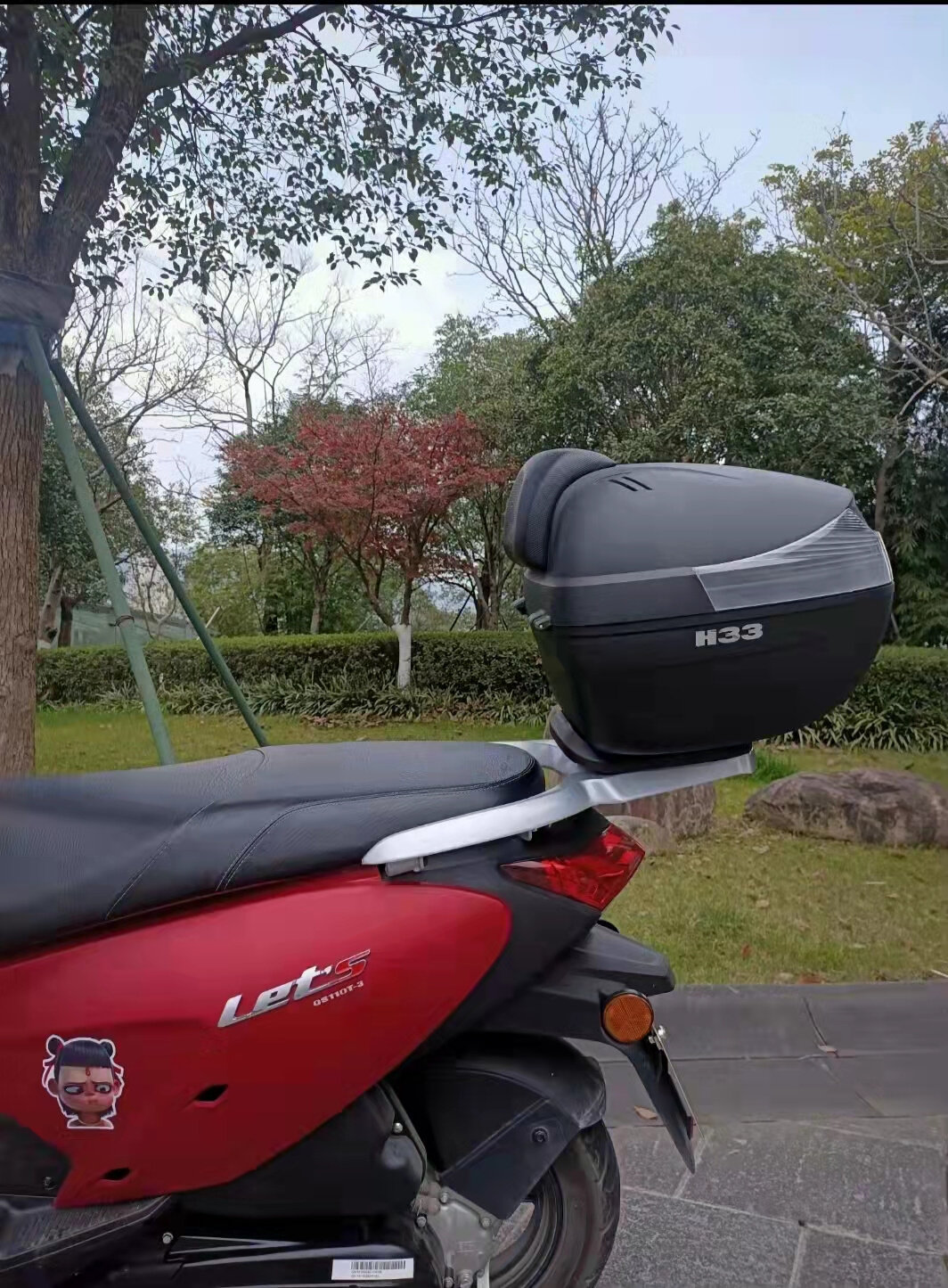 轻骑铃木qs110t-3小海豚货架尾箱行李外卖加强一体摩托车尾翼