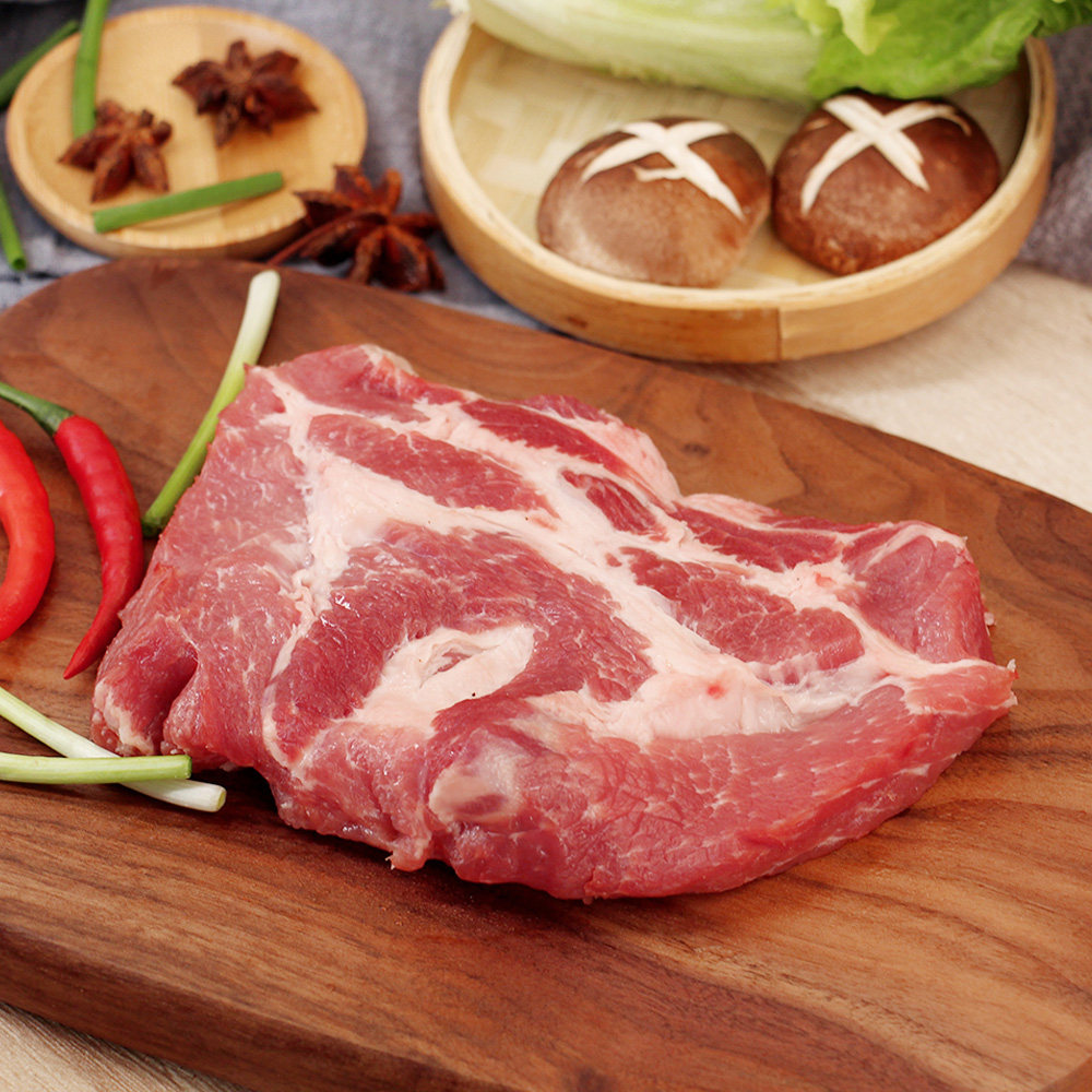 黑猪东北民猪梅花新鲜猪肉雪花叉烧食材梅头生猪肉