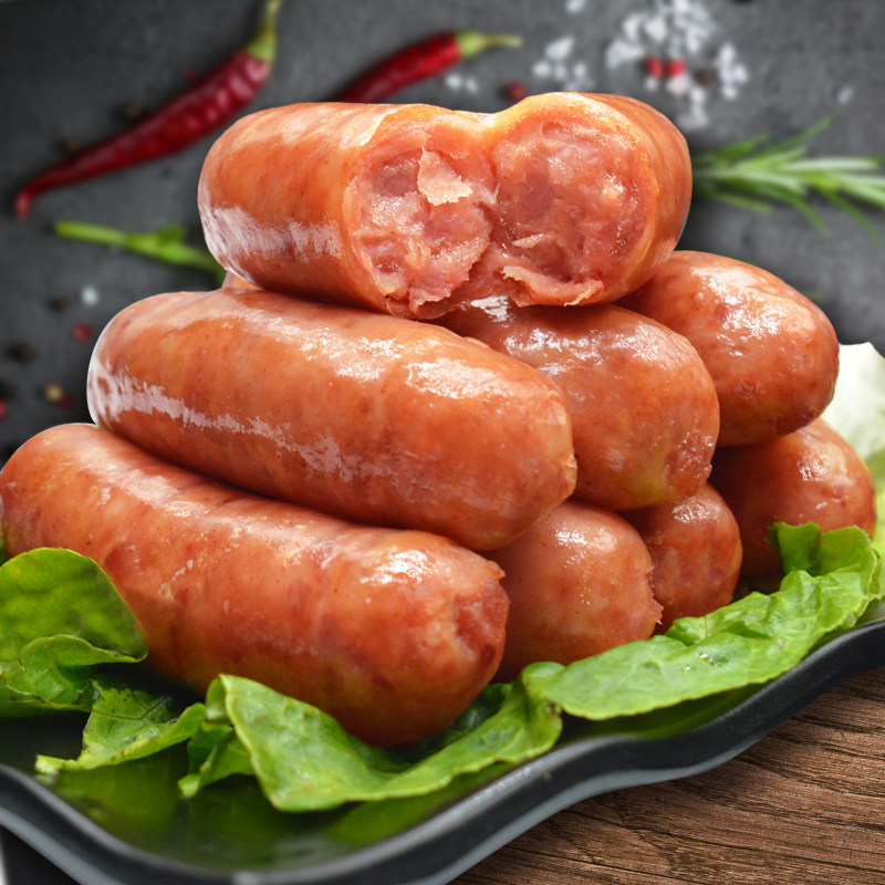 妙享佳台湾风味肉肠纯火山石烤肠原味香肠黑椒地道肠热狗烤肠批发