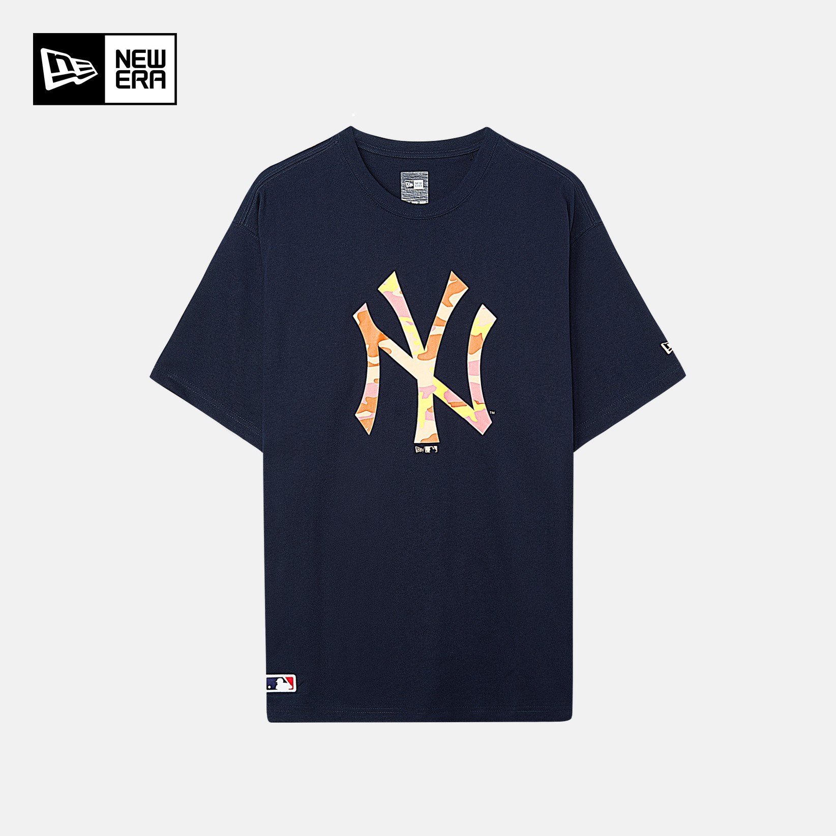 newera休闲情侣男女lany纽亦华系列填充迷彩运动t恤