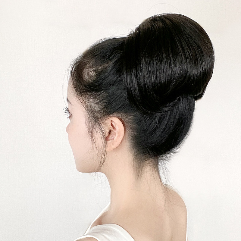 百魅丝赫本头新娘发包丸子头假发发包盘发器汉服古风发髻花苞头