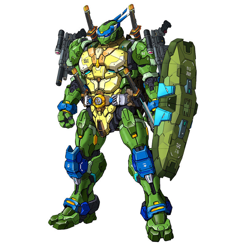 heatboys机甲忍者神龟莱昂纳多hb0012合金可动玩具人偶模型手办