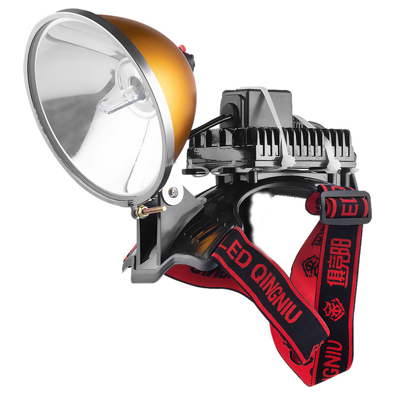 俱竞阳150w强光氙气头灯外接12v电瓶灯疝气灯头灯