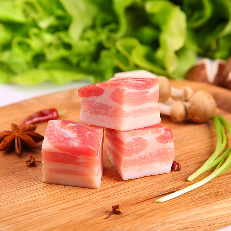 双汇五花肉丁4斤冷冻猪肉切块切丁猪肉速烹食材厂家直供