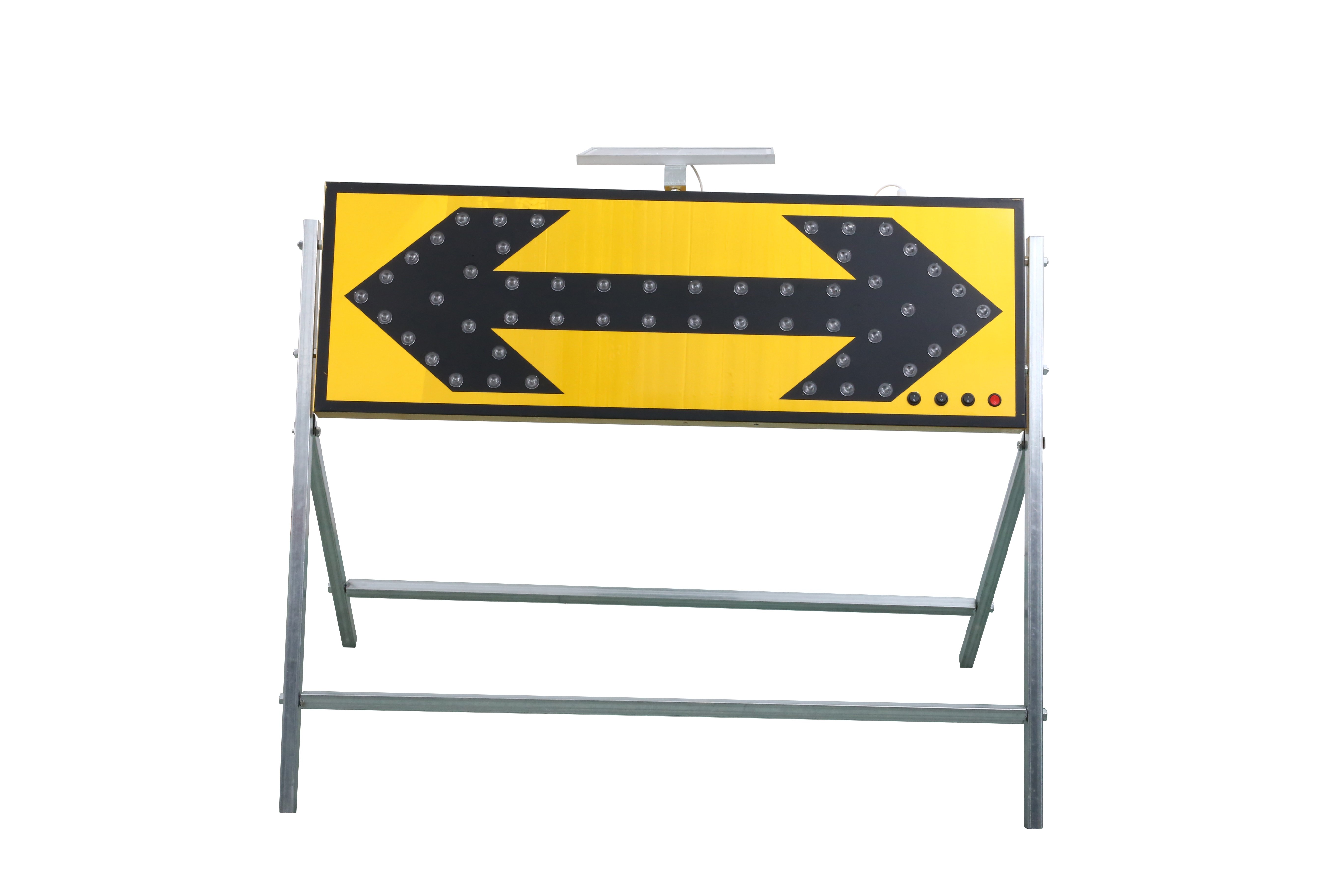 导向太阳能路障箭头头灯施工道路指示灯双向警示路障灯