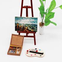 1 12 Doll House Paintbox Painting Easel Palette Miniature