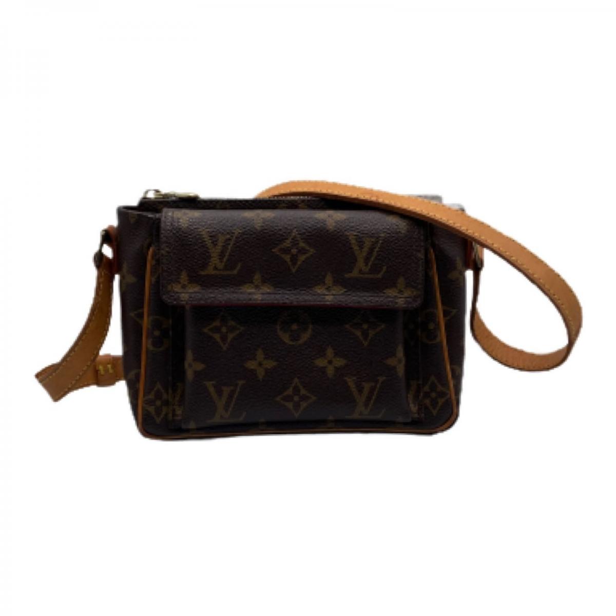 中古豆腐斜挎包老花包老花pmlvciteviva路易威登小方包