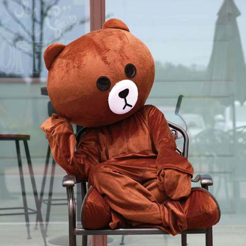 网红夏季行走透气卡通套装熊套装儿童玩偶熊人偶cosplay配件