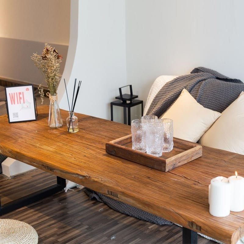 原生态拼板木板风景木质工艺门板茶台复古茶桌吧台