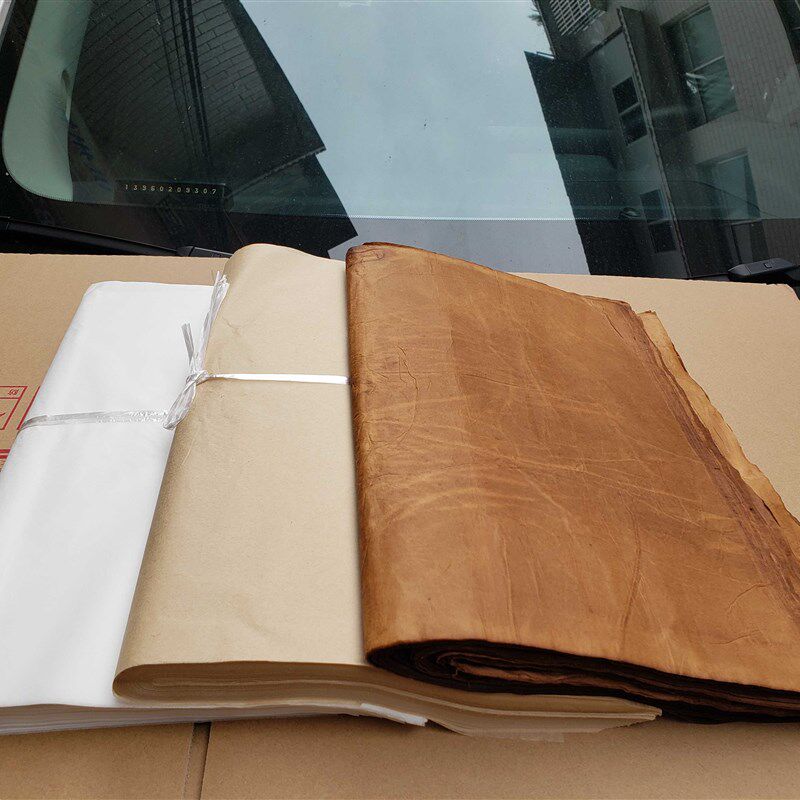 皮纸贵州茅台棉纸茅型瓶裹瓶年份毛笔字酒瓶包装宣纸包装纸