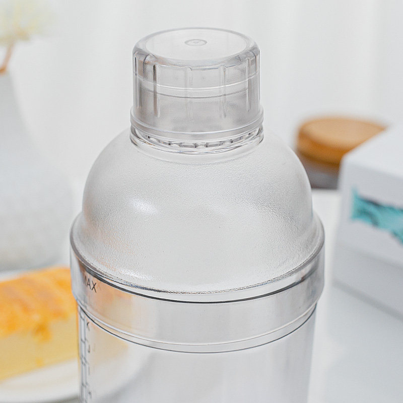 新品pc塑料雪克杯酒杯调酒酒器有盖奶茶茶饮料调酒器