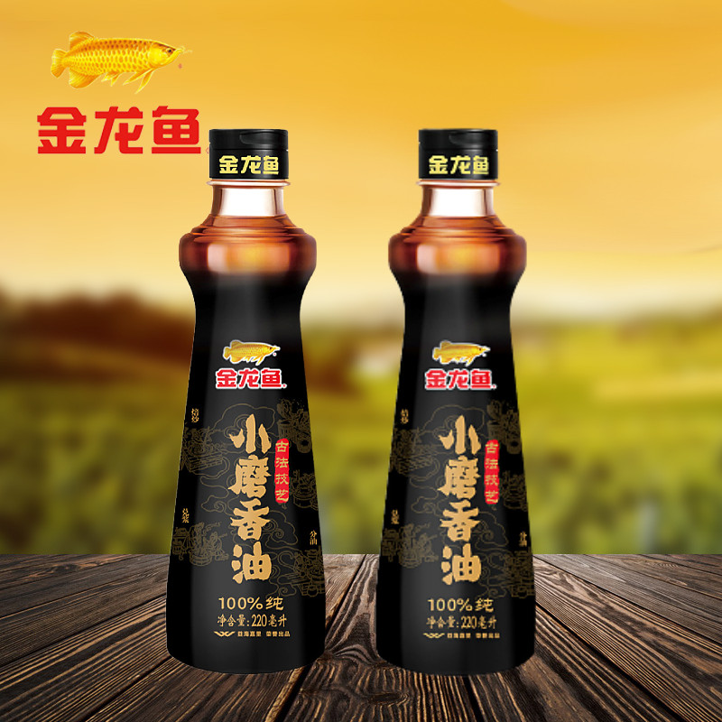 金龙鱼小磨香油220ml压榨调味火锅凉拌底料宿舍香油