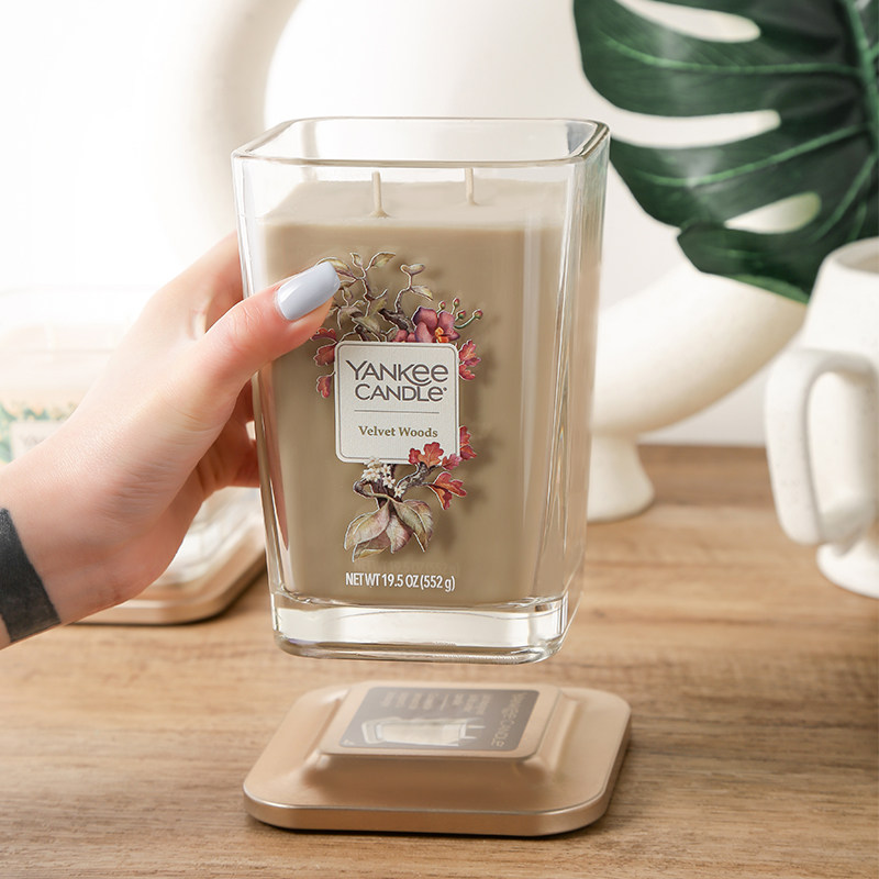 yankeecandle扬基香薰蜡烛金盖方罐无烟多植物精油香薰蜡烛