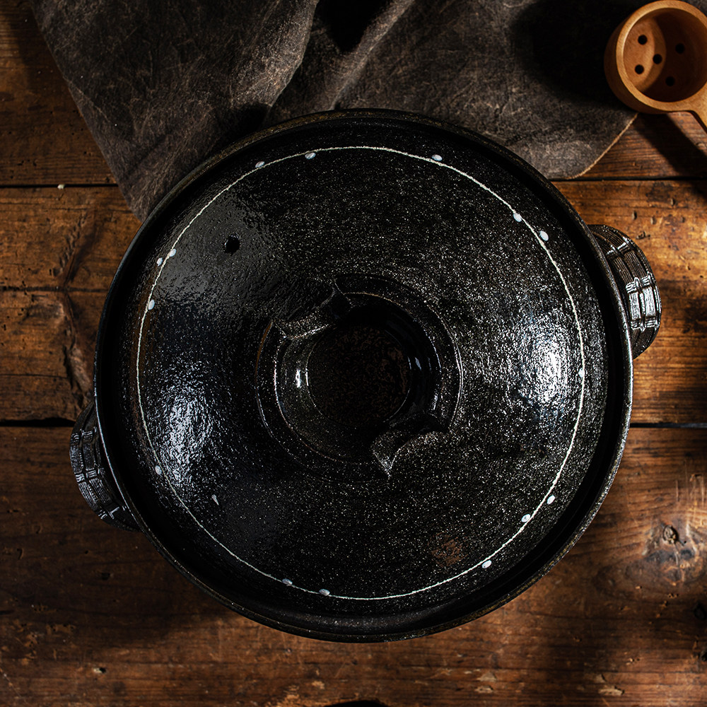 土锅9号饭锅煲仔砂锅老式家用釉线自营烧黑砂锅