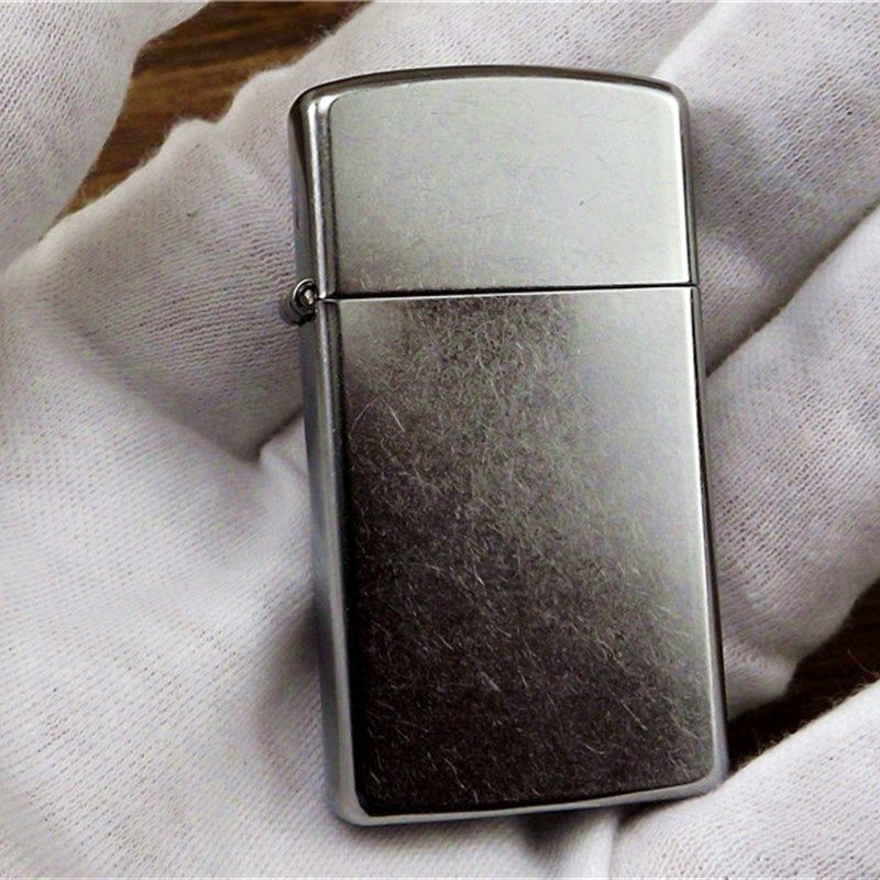 正品zippo打火机窄机1654tb纤巧纯铜花沙1607磨砂zippo