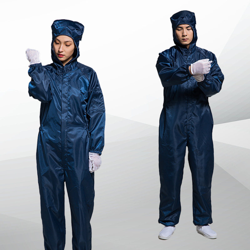 长款拉链连体防静电无尘电子厂车间白色工作服防护服防护服