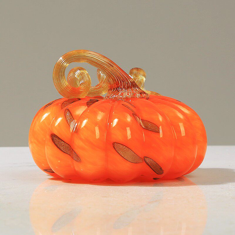 现代轻奢琉璃南瓜摆件客厅酒柜玄关书房样板桌面摆件