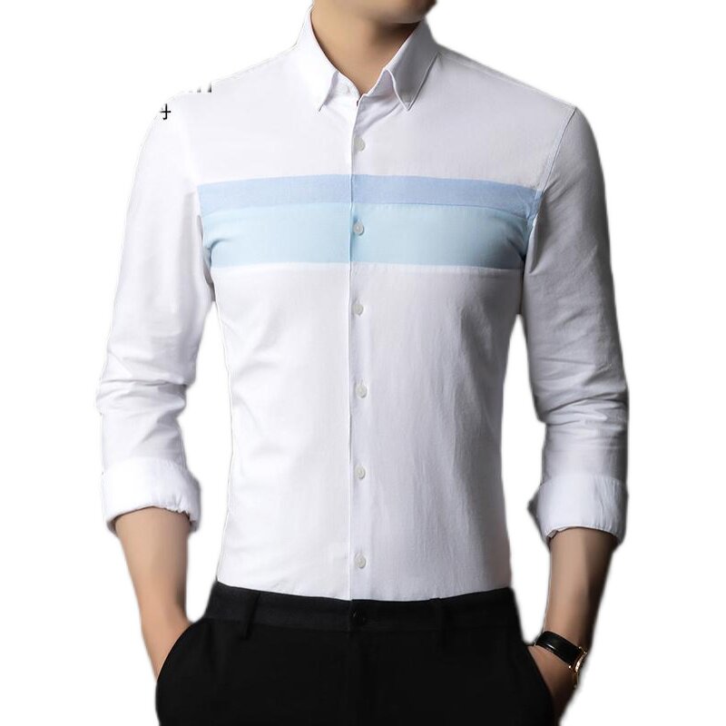 皮尔卡丹pierrecardin新款时尚休闲春款衬衫100白色衬衫