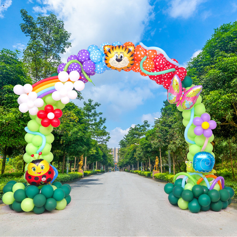 开学家居欢迎朋友典礼装饰幼儿园气球拱门我们气球