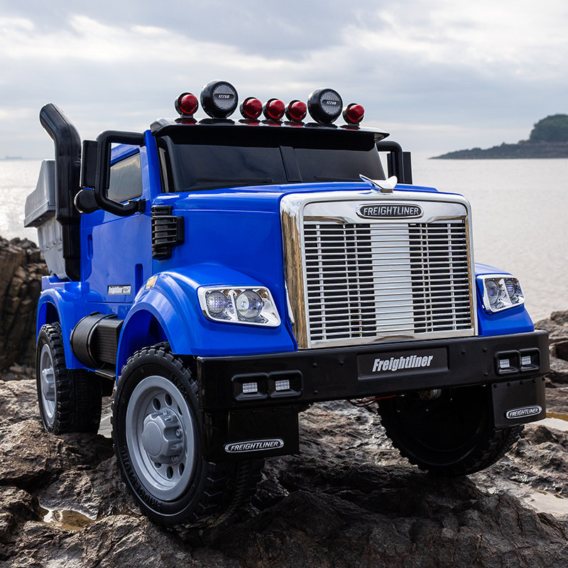 福莱纳卡车头儿童电动车四轮汽车遥控可坐越野儿童电动车