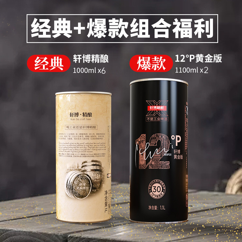 轩博4桶啤熟小麦白啤工艺德系扎啤17971l啤酒